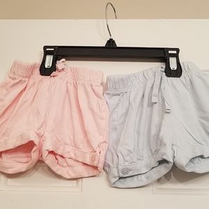 Two pairs Baby Gap bubble shorts.